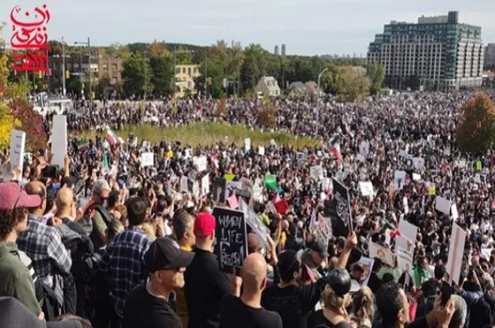 صدای آزادی‌خواهی، رهایی از دیکتاتوری و تکرار نام مهسا در قلب کانادا