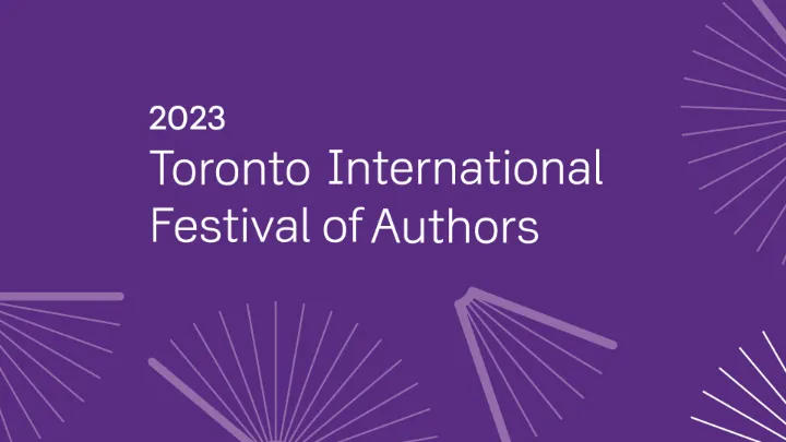 فردا، جشنواره بین‌المللی نویسندگانِ تورنتو