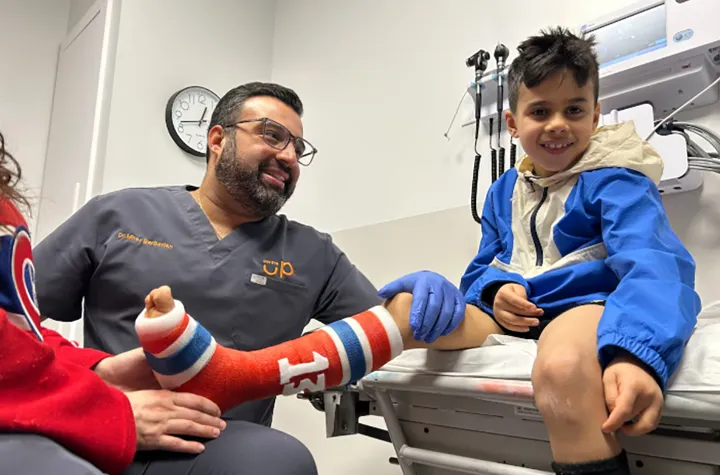 طرح جالب مرکز اورژانس کودکان مونترال و پای شکسته کودک ایرانی